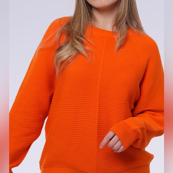 Minark Women’s Ribbed Raglan Sleeve Top Sweater - Picture 3 of 4